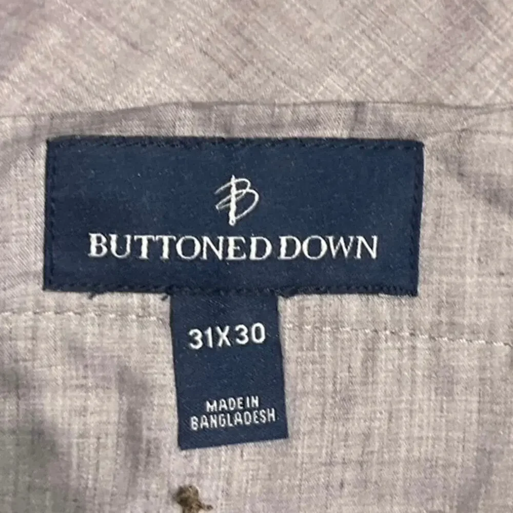 Buttoned Down Slim Straight Flat Front Olive Green Chinos SZ 31x30 Casual Office